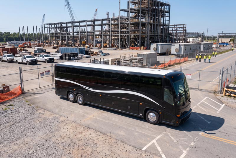 Construction Site Shuttle Bus Rentals in Herndon, VA